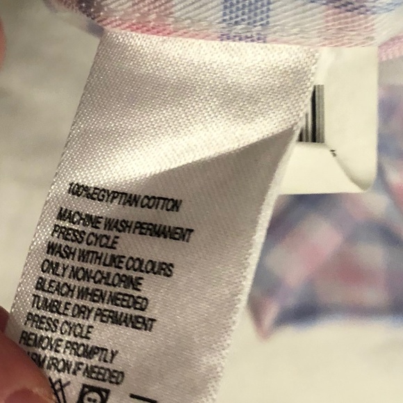 Black Brown 1826 Tattersall Blue&Pink Dress Shirt - Picture 5 of 6